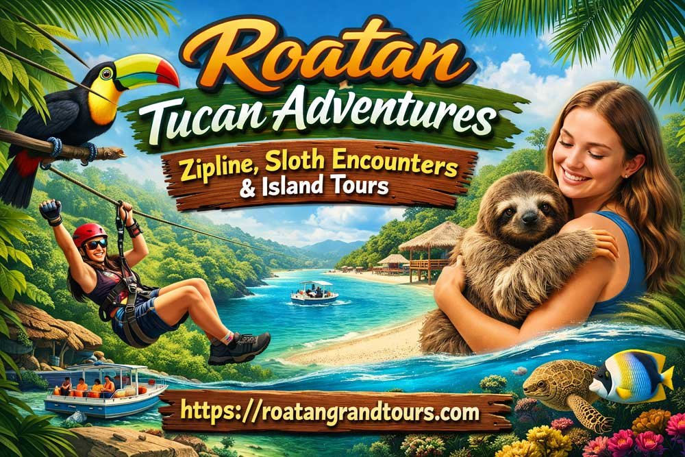 Roatan Tucan Adventures: Zipline, Sloth Encounters & Island Tours
