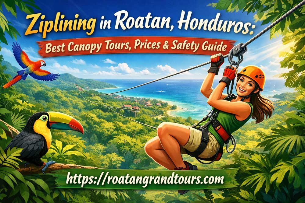 Ziplining in Roatan, Honduras